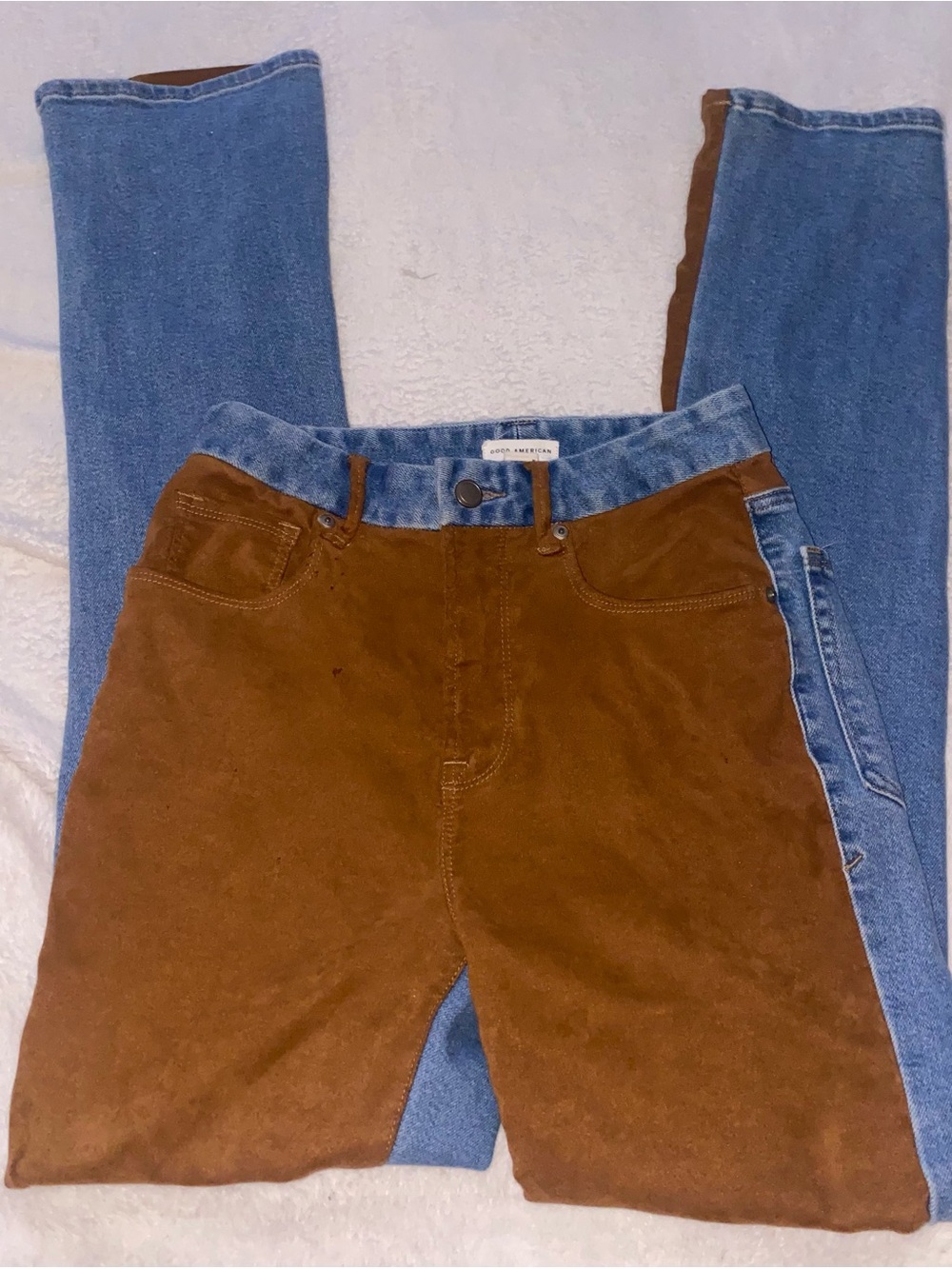 Good American Double Sided Two Tone Jeans